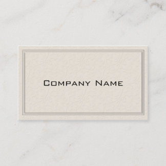 Simple Embossed Floral Border Business Card