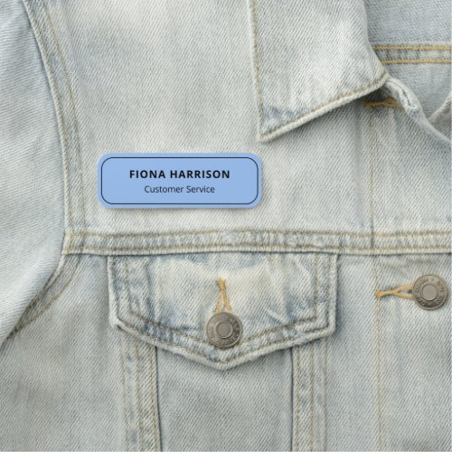 Simple Employee Blue Name Tag