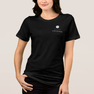Simple Employee Name Logo Makeup Artist Black Tri-Blend Shirt