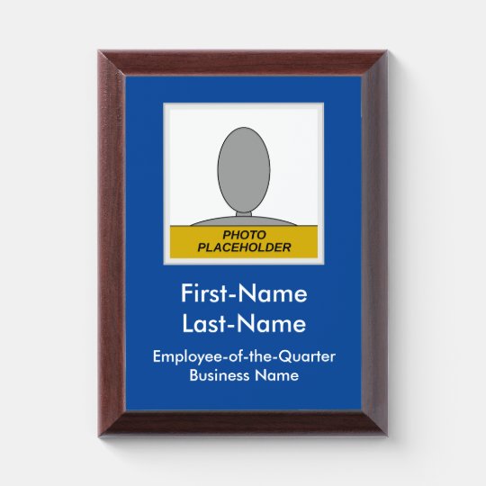 Simple "EmployeeoftheQuarter" Award Plaque