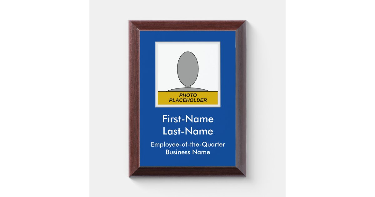 Simple "EmployeeoftheQuarter" Award Plaque Zazzle