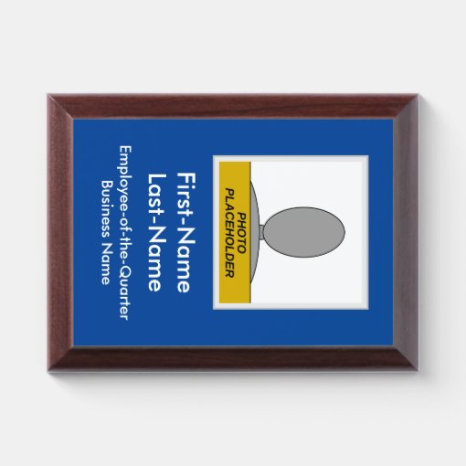 Simple "EmployeeoftheQuarter" Award Plaque Zazzle