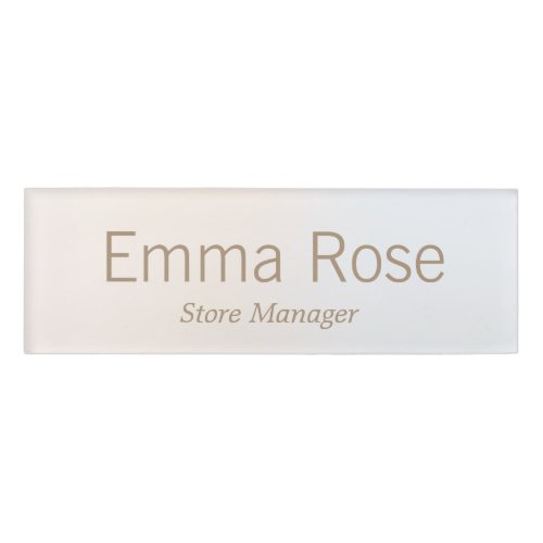 Simple  Employee Staff Magnetic Name Tag Badge