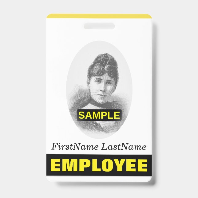 Simple Employee/Staff Portrait Badge (Front)