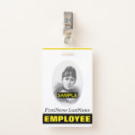[ Thumbnail: Simple Employee/Staff Portrait Badge ]