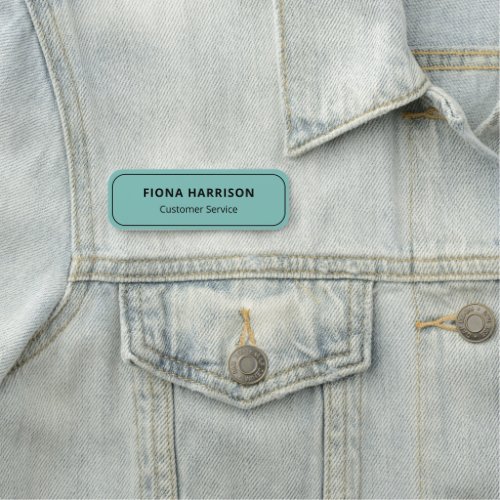 Simple Employee Teal Name Tag