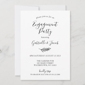 Simple Engagement Party Invitation