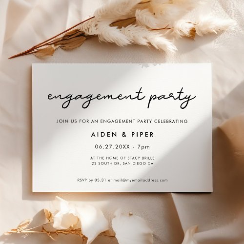 Simple engagement party invitation