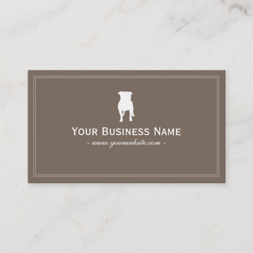 Customizable Simple English Bulldog Dog Business Card