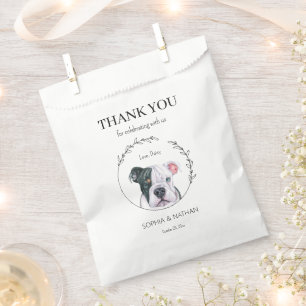 Simple English Bulldog Wedding Thank You Favor Bag
