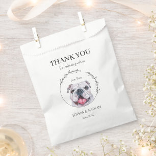 Simple English Bulldog Wedding Thank You Favor Bag