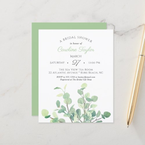 Simple Eucalyptus Branches Greenery Bridal Shower 
