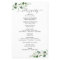 Simple Eucalyptus Greenery Elegant Wedding Program