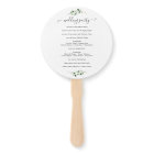 Simple Eucalyptus Greenery Wedding Program