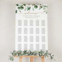 Simple Eucalyptus Greenery Wedding Seating Chart