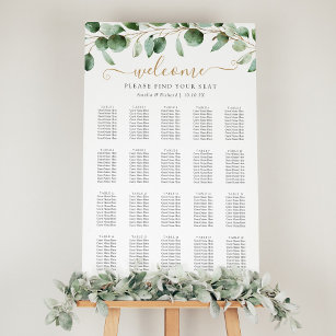 Seating Chart - Find your Seat Seating Chart Sign with Couple's Name C —
