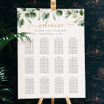 Simple Eucalyptus Greenery Wedding Seating Chart at Zazzle