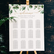 Simple Eucalyptus Greenery Wedding Seating Chart at Zazzle