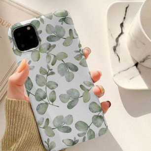 Simple Eucalyputus Sage Green Watercolor Pattern iPhone 13 Case