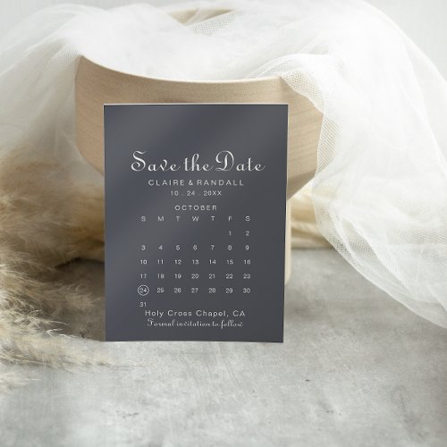 Simple Evening Boho Save the Date Calendar