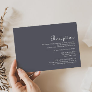 Simple Evening Boho Wedding Reception   Enclosure Card