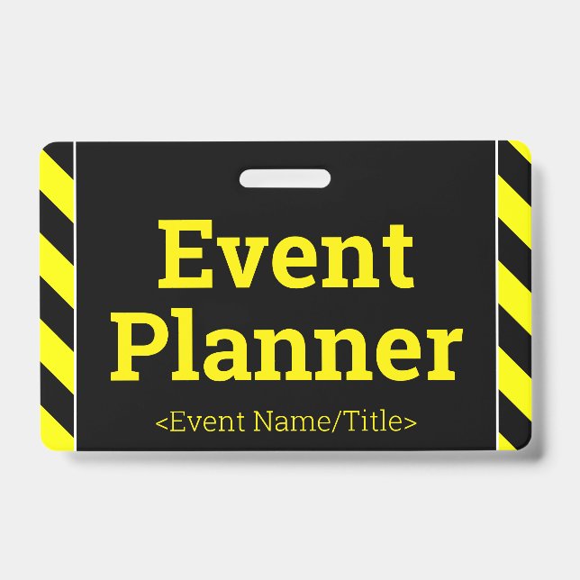 Simple "Event Planner" Badge (Front)