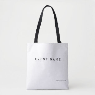 Simple Event Sponsor White Thank You Gift Tote Bag