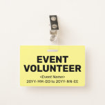 [ Thumbnail: Simple "Event Volunteer" Badge ]