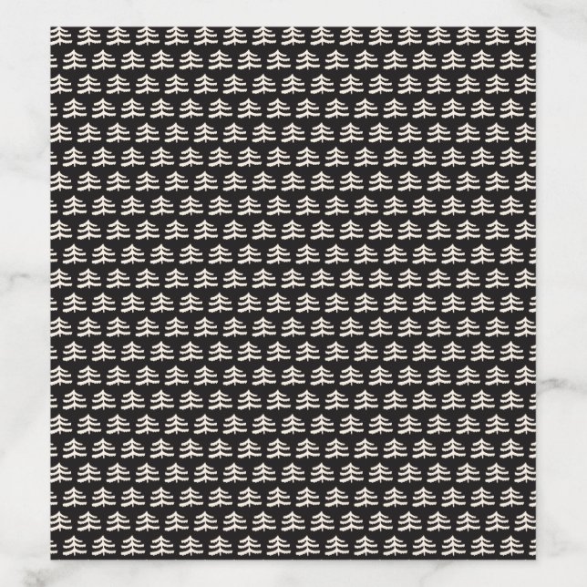 Simple Evergreen Modern Black Envelope Liner (Design)