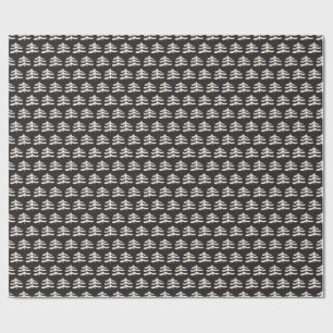 Simple Evergreen Modern Black Wrapping Paper Roll