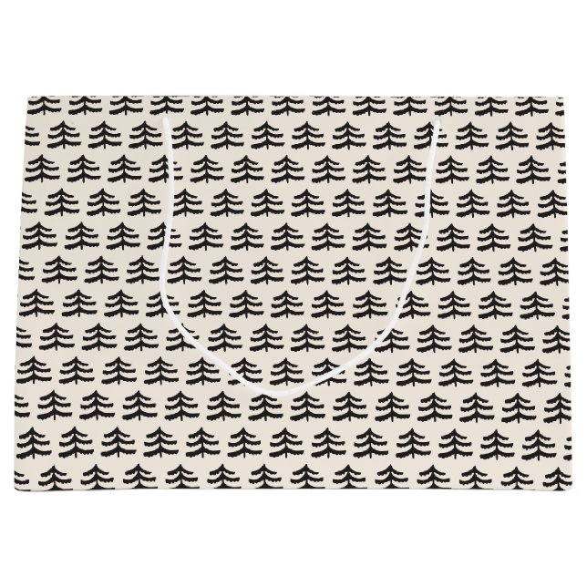 Simple Evergreen Modern Large Gift Bag (Front)