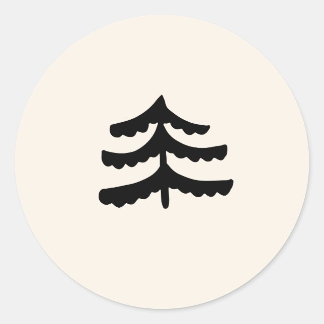 Simple Evergreen Modern Stickers (Front)