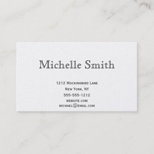 Simple Executive Silver Platinum Plain Business Business Card Templates