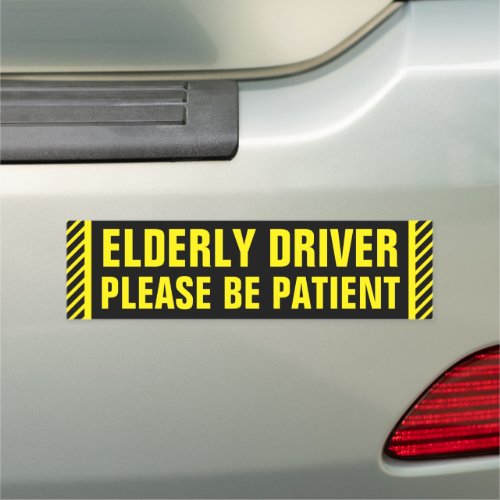  Simple Eye_catching Yellow Elderly Driver Caution Car Magnet