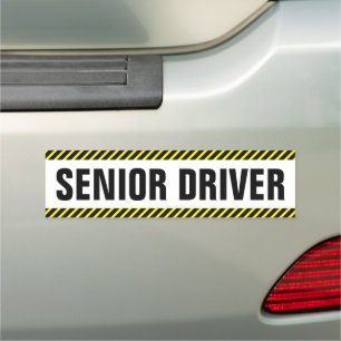  Simple Eye-catching Yellow Elderly Driver Caution Car Magnet