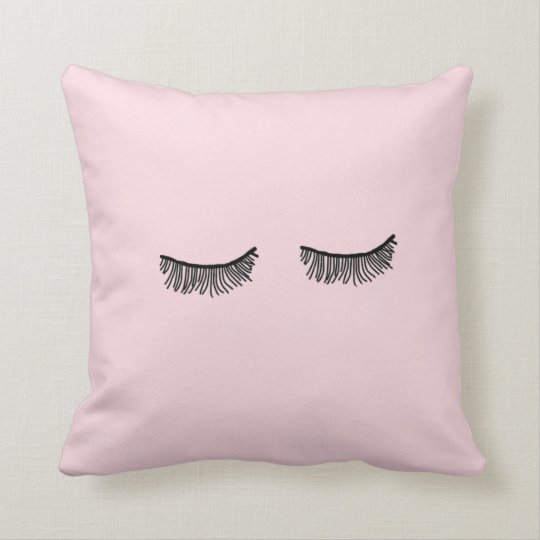 Simple Eyelash Pillow. Throw Pillow