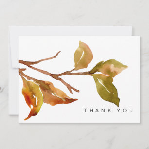 Simple Fall Foliage Funeral Thank You