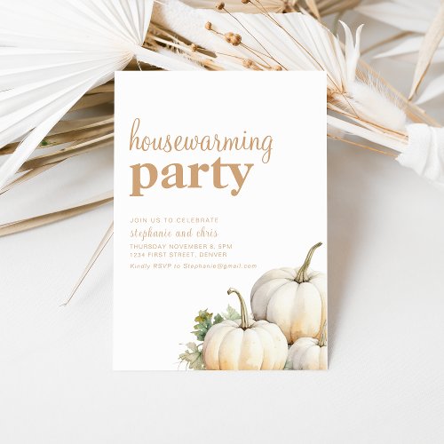 Simple Fall Housewarming Party Invite
