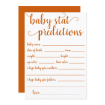 Simple Fall Prediction | Orange Keepsake Card