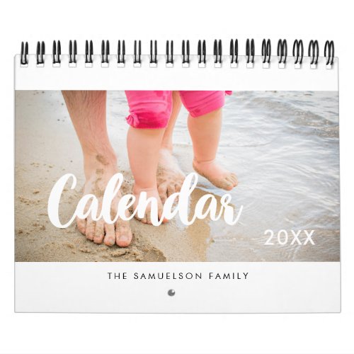 Simple family calendar 2024
