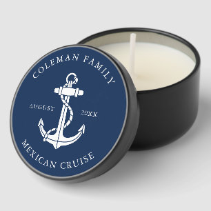 Simple Family Cruise Nautical Boat Anchor Mini Candle Favors