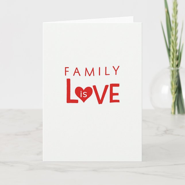 Simple Family Is Love Card (Front)