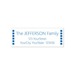 Simple Family Last Name + Address Self-inking Stamp