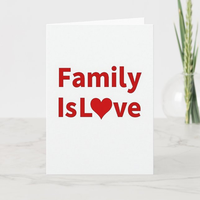Simple Family Love Card (Front)