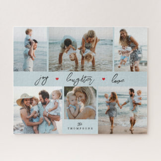 Simple Family Multi Photo Collage Jigsaw Puzzle