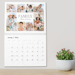 Simple Family Photo Collage Calendar<br><div class="desc">Personalized Family Photo Calendar. Celebrate your favorite moments all year long with this custom family photo calendar featuring a clean and timeless design. The top of each page reads “Family” in bold lettering, and the second line can be customized with a favorite quote, your family names, a special date, or...</div>