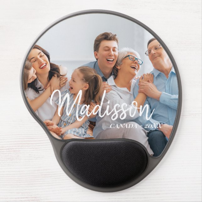 Simple Family Photo Gel Mouse Pad (Front)
