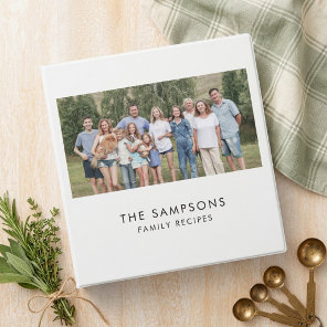 simple family photo recipes 3 ring binder