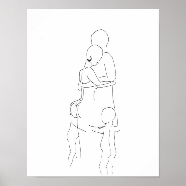 Simple Family Sketch Poster (Front)