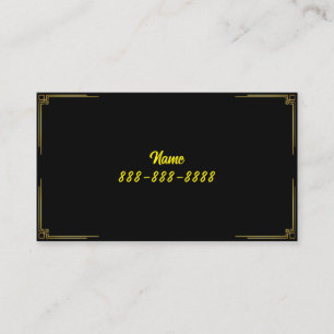 Simple Fancy Name And Number Business Card